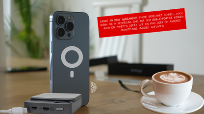 eYGOChargers Q9 | 20W Super Powerbank mit MagSafe – Schnell, Stilvoll, Kabellos 5000 mAh
