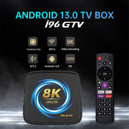 Topleo Android TV Box I96 GTV RK3528 – Android 13, 4GB RAM, 8K Support, Dual-WiFi