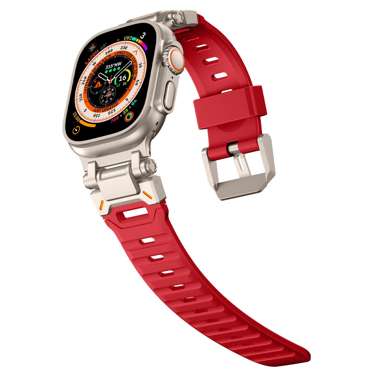 FKM Armband für Apple Watch 44/45/46/49 mm – mit Dornschließe