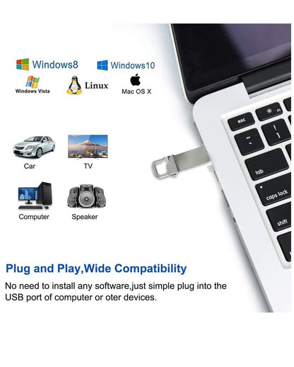 USB 3.0 Speicherstick mit Schlüsselanhänger – Hohe Übertragungsgeschwindigkeit & Aluminiumgehäuse