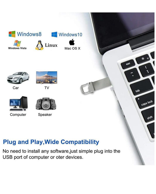 USB 3.0 Speicherstick mit Schlüsselanhänger – Hohe Übertragungsgeschwindigkeit & Aluminiumgehäuse